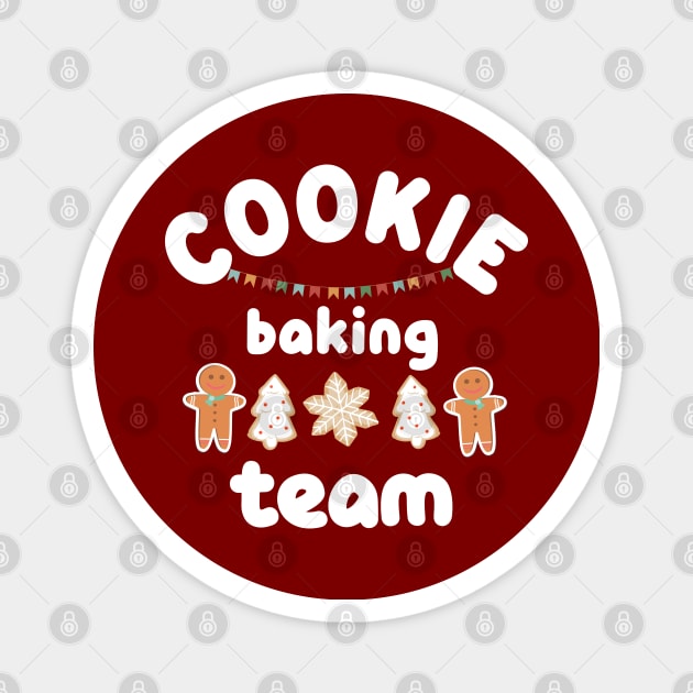 Cookie baking team, Family holiday matching look ideas, Christmas cookie baking Magnet by ArtfulTat